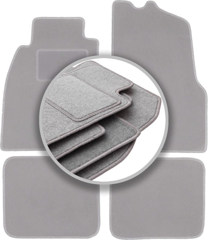 Graue Autofußmatten für: Mitsubishi Carisma Limousine, Liftback, Fließheck (1995-2004)