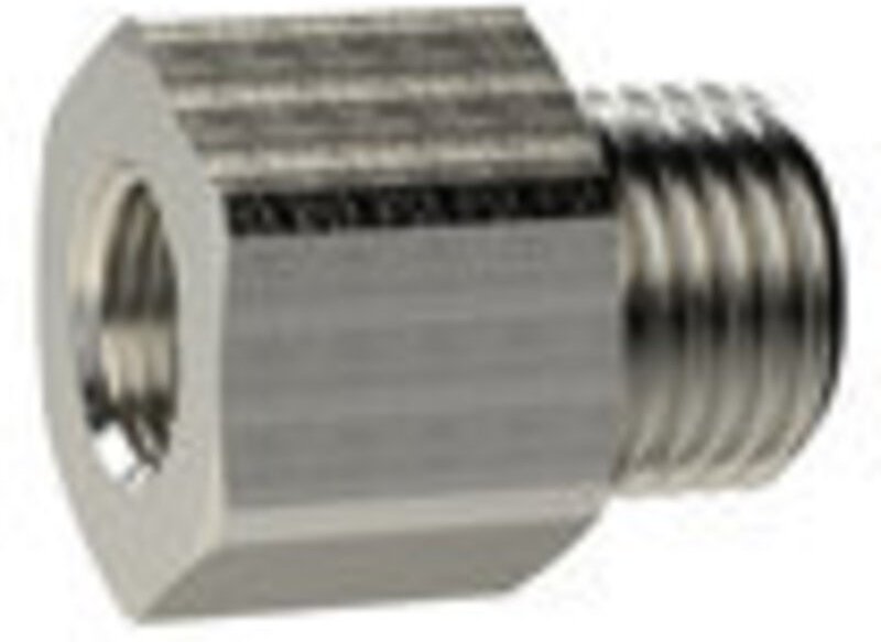 Reduziernippel lang, g 1/4 a., g 1/4 i., sw 17, Messing vern. - Riegler