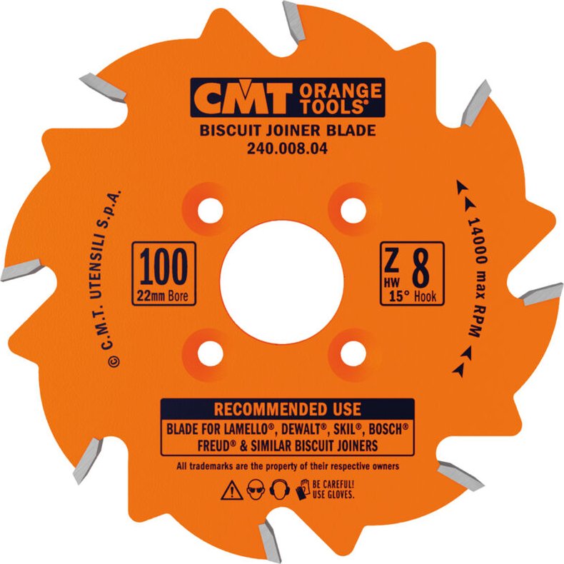 240.008.04 Kreissägeblatt für Lamello HW 100x3,96/3,0x22+4 Z8 ATB