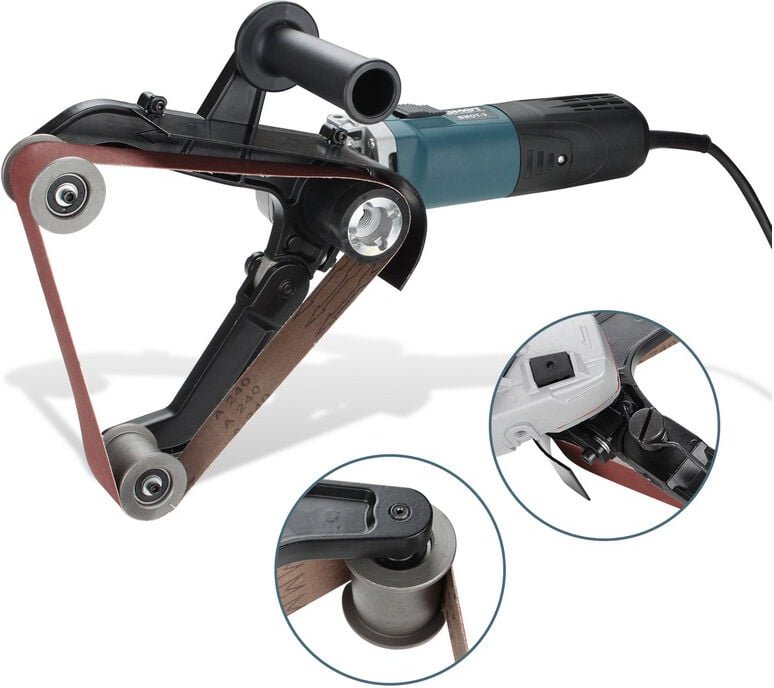 Ponceuse à bande 760mm 1300W 3 Tailles de grain 80/100/120 de polissage travail efficace meuleuse