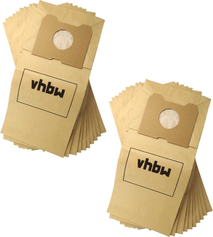vhbw 20x Staubbeutel kompatibel mit Philips Triathlon 2000 Staubsauger - 22cm x 19,5cm Sandfarben