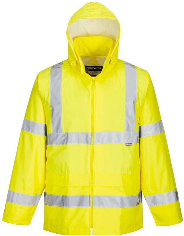 Portwest Warnschutz Regenjacke für Herren H440 Gelb S