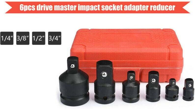 CHOYCLIT 6-teiliges Steckschlüssel-Adapter-Set, Steckschlüssel-Reduzierstücke für Steckschlüssel-Konverter 1/4", 3/8", 1...