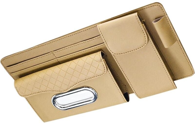 Ahlsen - Auto-Sonnenblenden-Organizer,Sonnenblenden-Organizer Auto-Organizer, Sonnenbrillenhalter, Sonnenblenden-Beutel,...