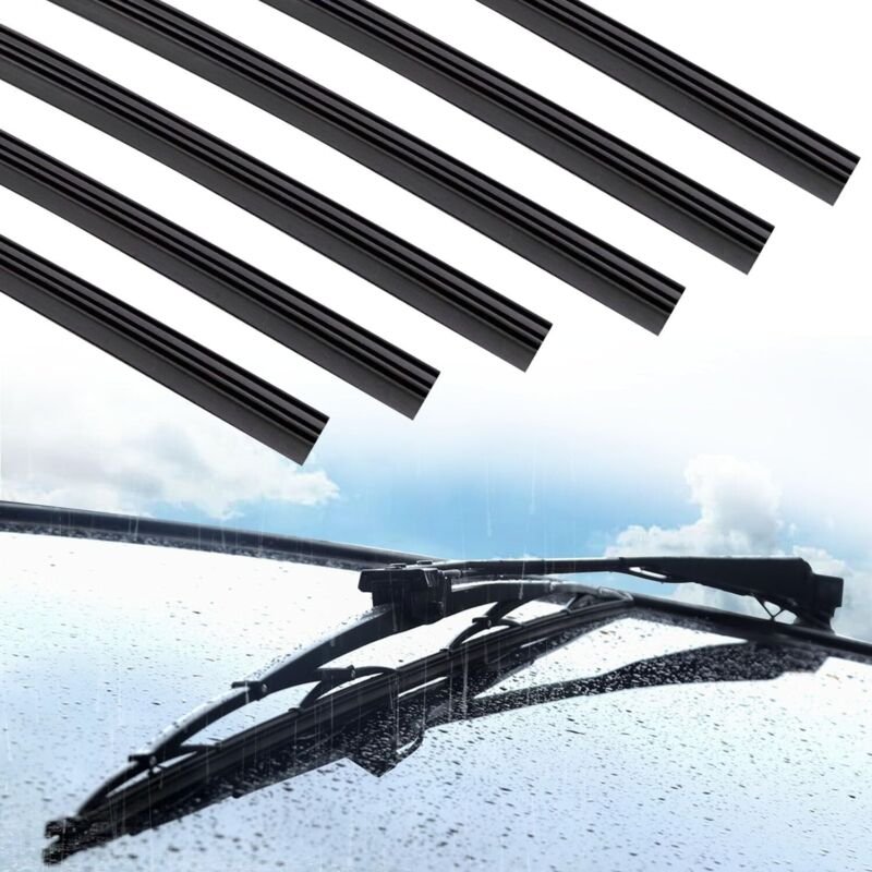 Universal-Scheibenwischergummi, 6 Stück Scheibenwischergummi, Ersatzwischerblatt, kompatibel mit allen Scheibenwischern ...