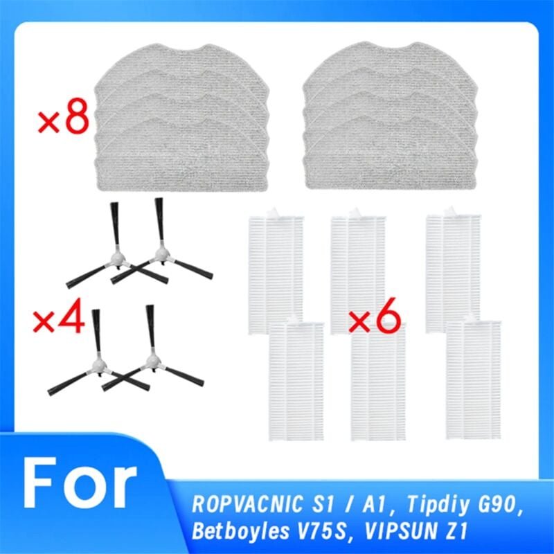 Thumbnail - 18 pcs für ropvacnic S1 / A1 Staubsauger Teile Seite Pinsel