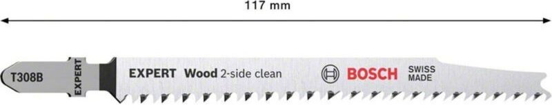 EXPERT ‘Wood 2-side clean’ T 308 B Stichsägeblatt, 100 Stück