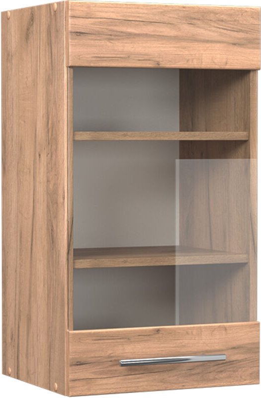 Küchenglasschrank Fame-Line, Goldkraft Eiche, 40 cm, Vicco