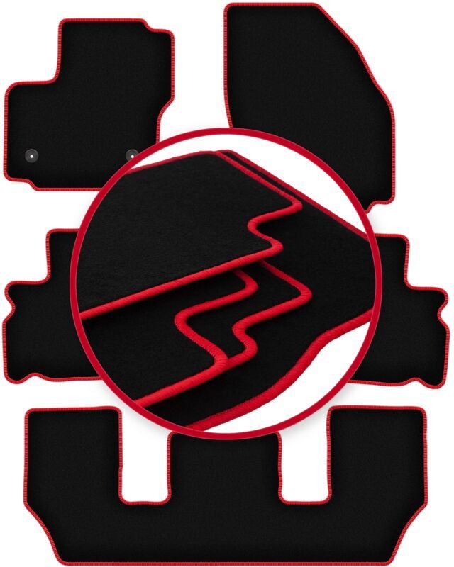 Thumbnail - CARLUX-RED Autofußmatten für: Ford S-MAX MK1 FL 7-Sitzer (2012-2015)