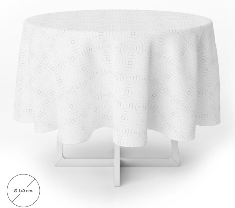 Mantel Hule Muleton Redondo ø 140 cm. Beige