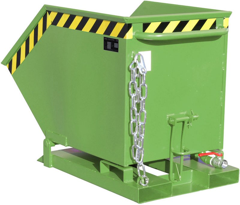 Bauer Späne-Kippmulde SKK 250, lackiert, Resedagrün