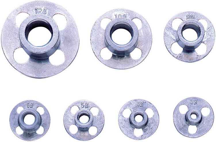 15198 Schneideisenführung-Set 7teilig Passend für (Gewindeschneider) Schneideisen ø 25 x 9 M3 - Exact