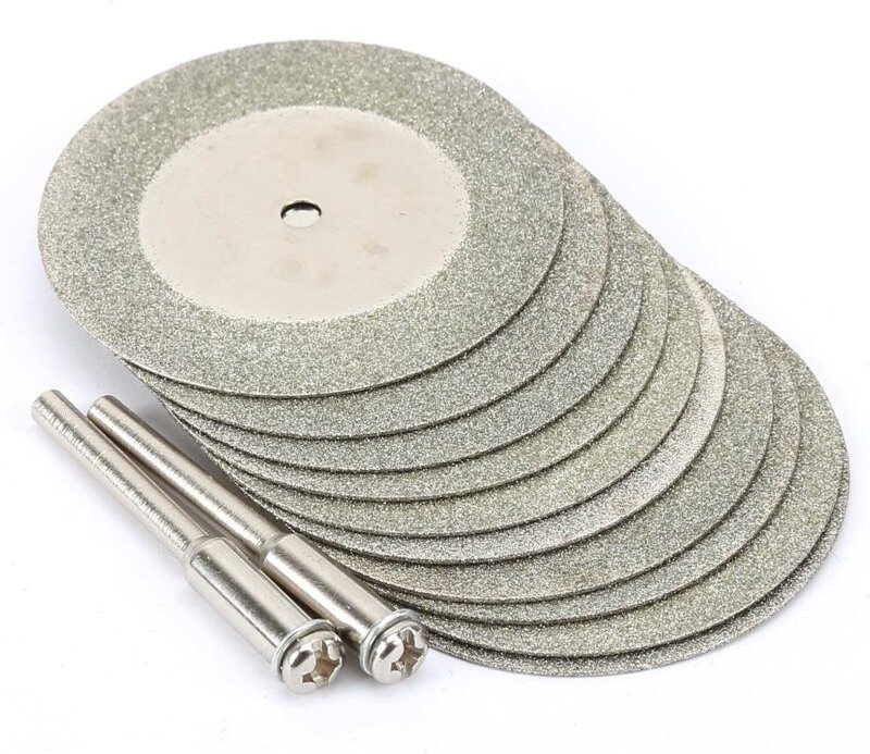 10 Stück 40 mm Diamant-Off-Scheiben Rad Drehwerkzeug mit 2 Dorn Arbor Set