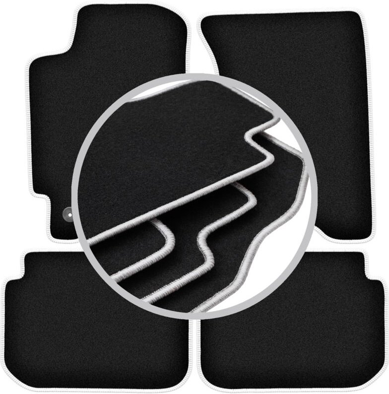 CARLUX-SILVER Autofußmatten für: Subaru Impreza GC mit Lüftungsschlitzen Fließheck, Limousine, Kombi (1992-2001)