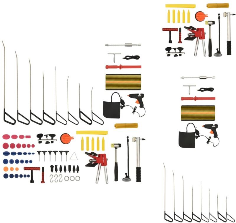 75-tlg. Ausbeulwerkzeug-Set - Autolack Reparieren - Delle Entfernen - Autoaufbereitung - Lackschutz - Fahrzeugpflege