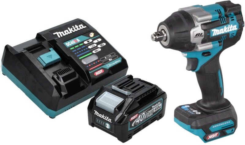 Makita TW 007 GM101 Akku Schlagschrauber 40 V max. 760 Nm 1/2'' Brushless + 1x Akku 4,0 Ah + Ladegerät