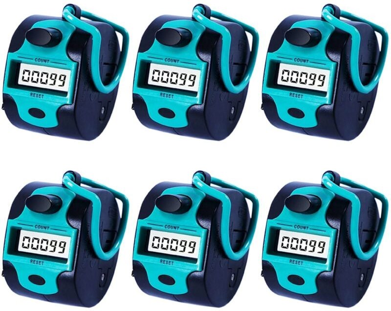 Thumbnail - 6X Zähler Elektronischer Clicker Manueller Digitaler Stich Zähler Fingerring Mechanischer Hand Zähler für Reihen Leute G...