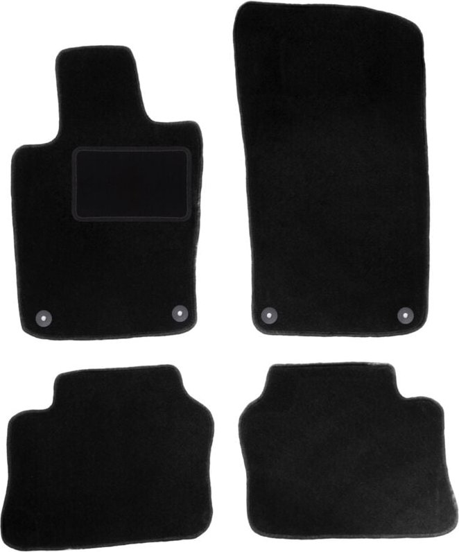 Schwarze Velours-Fußmatten für: Porsche Panamera Fastback (2009-2016)