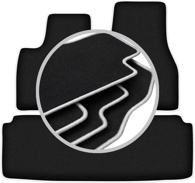 CARLUX-SILVER Autofußmatten für: Tesla Model S II Limousine (2016-)