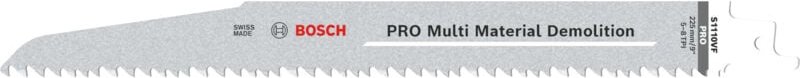 Pro Multi Material Demolition S1110VF Säbelsägeblatt, 1,6 x 22 x 225 mm, 25 Stück - Bosch
