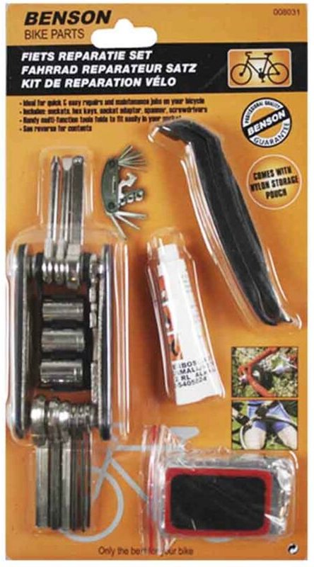 Set mit Mehrzweckwerkzeug für die Fahrradreparatur - 08040 Benson
