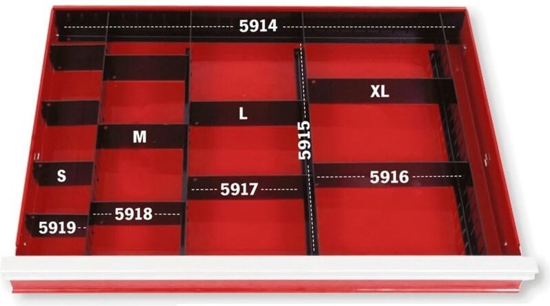 Projahn Schubladenunterteiler gerade/längs 392x60x1,4 mm