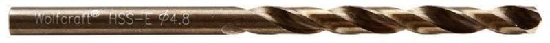 Metallbohrer HSS-Co 7453010 ø 4,8 mm Rundschaft Metallbohrer - Wolfcraft