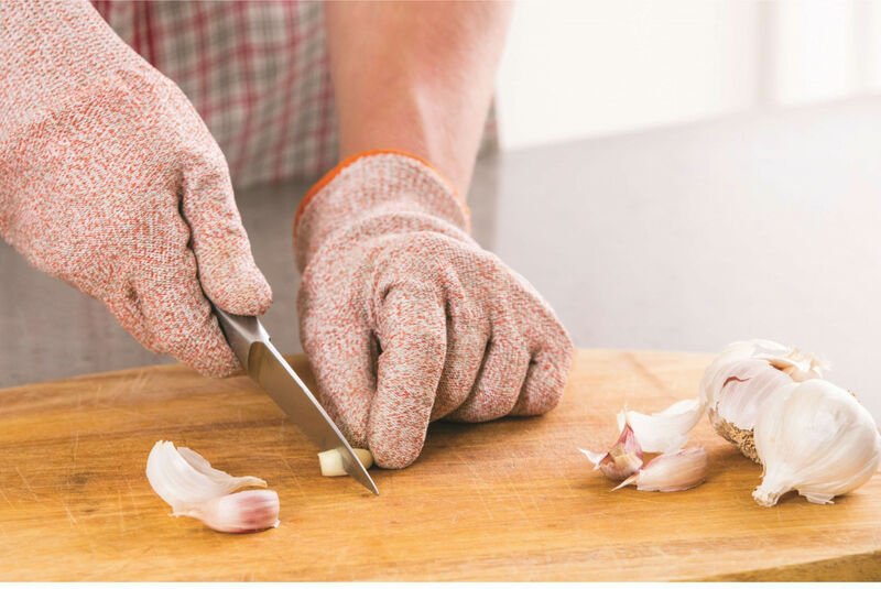 Orange - Erwachsene - Schnittfester Küchenhandschuh - Bequemer, maschinenwaschbarer Handschuh mit guter Bewegungsfreihei...