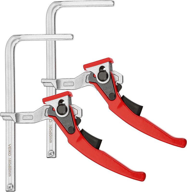 2x 20mm Bankhaken Halteklammern Edelstahl MFT Tisch T-Nut Führungsschienen-System Klemmen