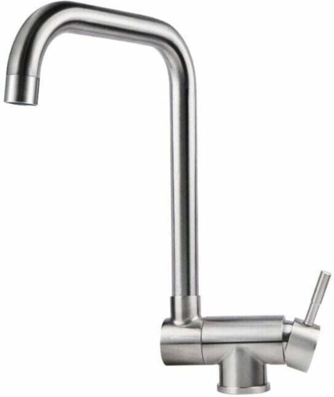 Rubinetto pieghevole da cucina, pieghevole in acciaio inox Rubinetto per lavello davanti alla finestra, rubinetto per la...