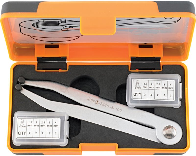 Stirnloch-Schlüssel-Set verstellbar 8-100mm - AMF