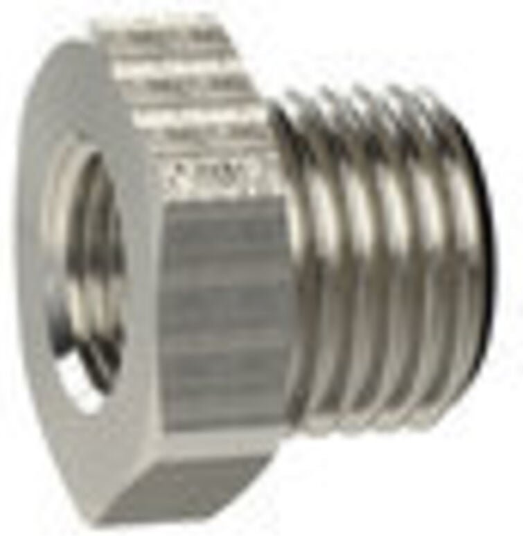 Reduziernippel kurz, g 1/2 a., g 3/8 i., sw 24, Messing vern. - Riegler