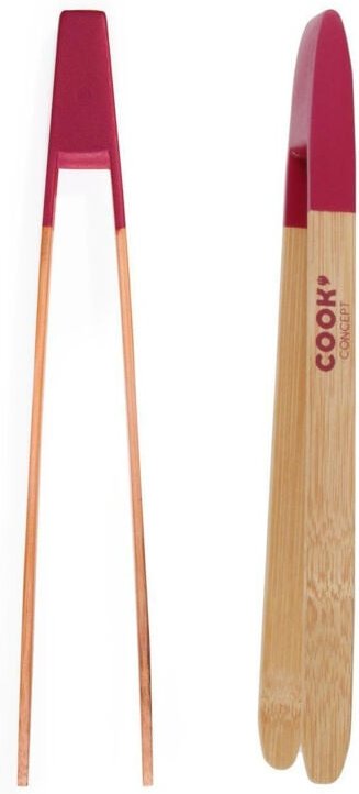 Bambus-Servierzange ROSA/ROT