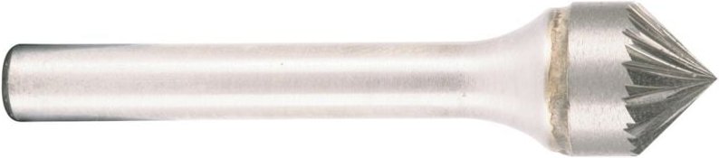Projahn Hartmetallfräser, Form K Kegel 90° d1 12.7 mm, Schaftd. 6.0 mm Kreuzverzahnung