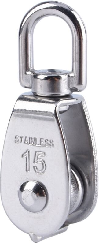 304 Edelstahl M15 Einzelrad Schwenk Flaschenzug Hebeseil