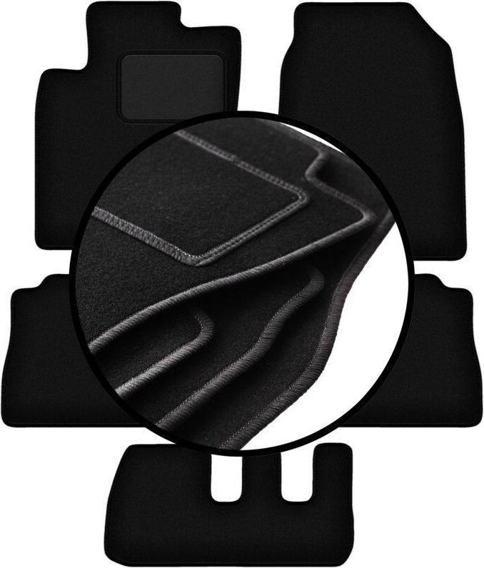 Komplettset Veloursmatten für: Chevrolet Captiva 7-Sitzer (2006-2017)