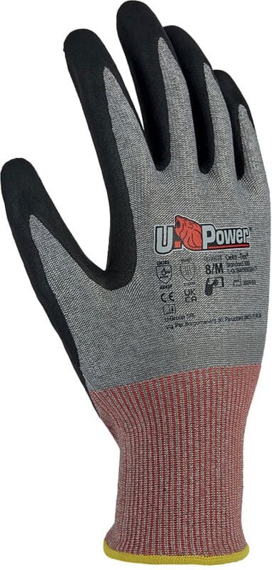 Thumbnail - Mazurka Arbeitshandschuhe Nylon-Spandex schnittfest f Rot 9/L - U-power
