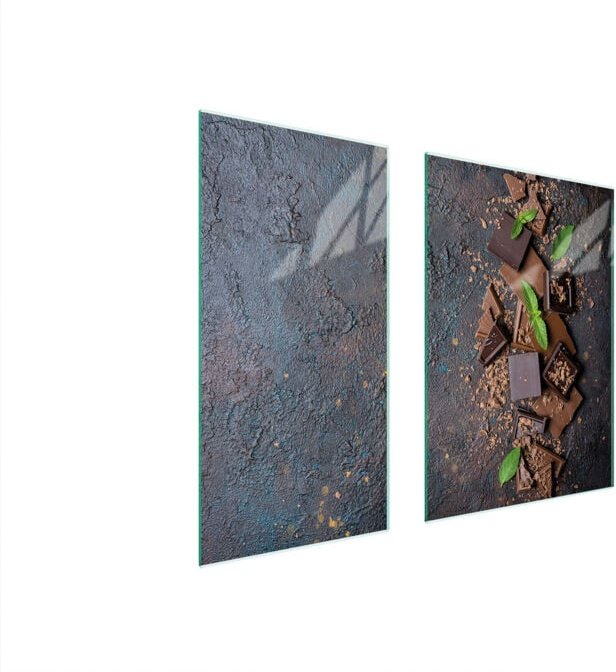 Glasschutzplatte 75x52 Schokolade