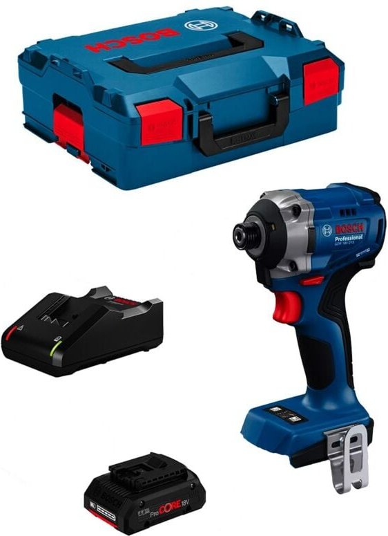 Drehschlagschrauber BOSCH GDR 18V-215 (1 x 4,0 Ah ProCORE + GAL18V-40 + L-Boxx 136)