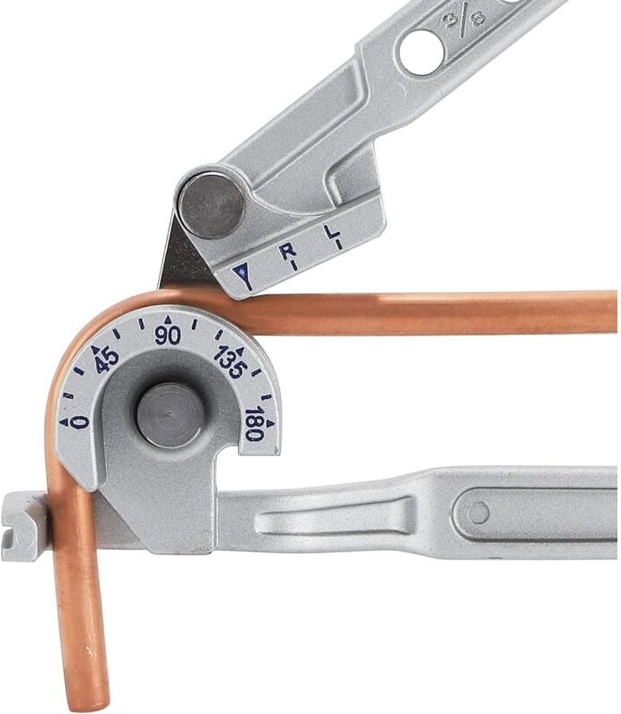 Ersandy - 3-in-1-Handrohrbieger 1/4'' 5/16'' 3/8'' 0-180° Biegewerkzeuge für Kupfer, Messing, Aluminium und Weichmetall