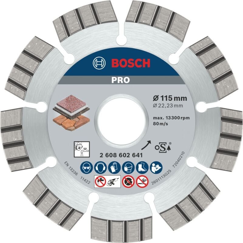 Bosch - pro Multi Material Diamanttrennscheibe, 115 x 22,23 x 2,2 mm