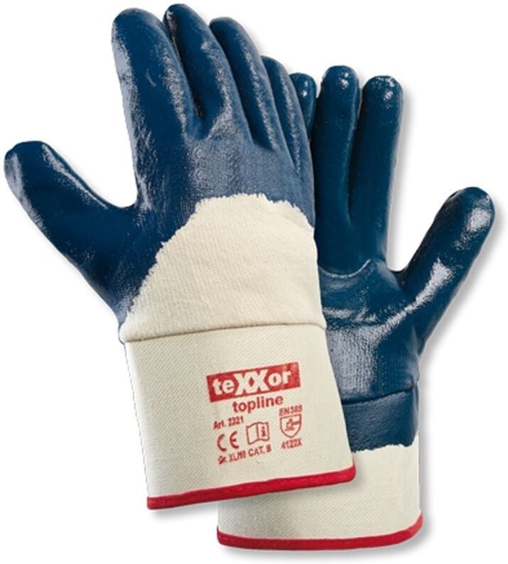 232110 Gr.10 topline, Nitril-Handschuhe mit Stulpe, Kat. 2, Nitril - Texxor