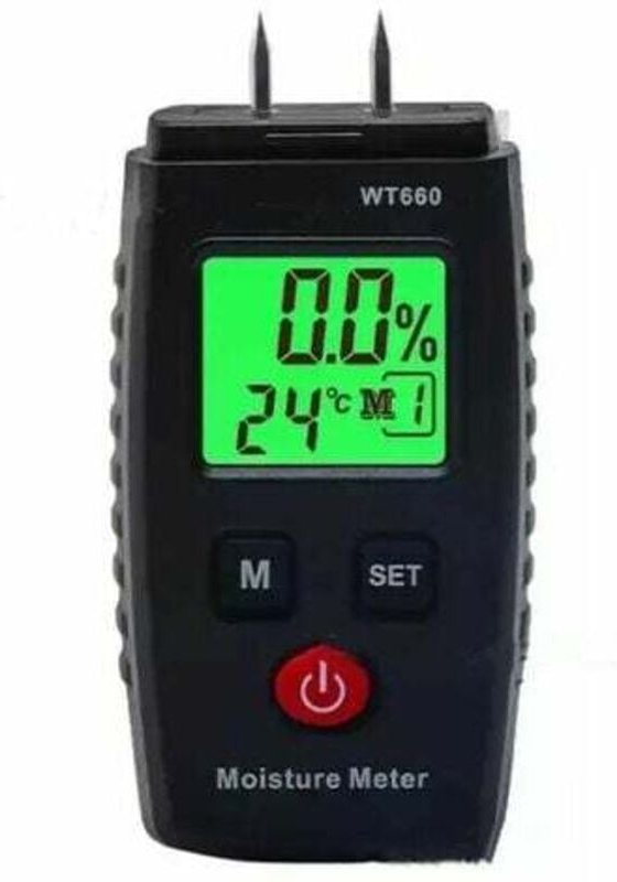 Feuchtigkeitstester, grünes LCD-Display mit Hintergrundbeleuchtung – 3-in-1-Schimmeldetektor für Stifte, Holz und Baumat...