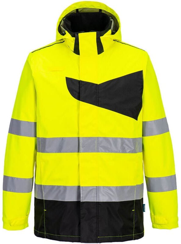 Thumbnail - Portwest PW2 Warnschutz Regenjacke Gelb/Schwarz XL