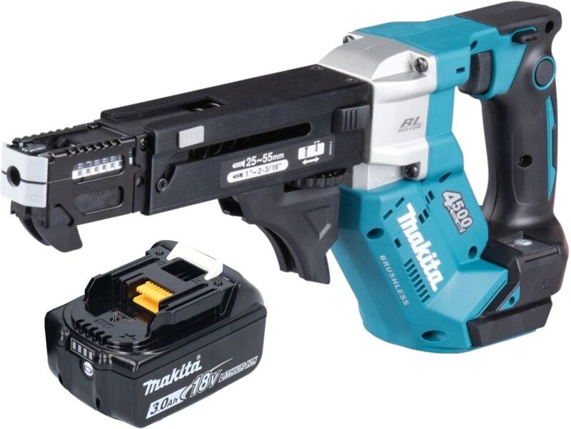Dfr 552 F1 Akku Magazinschrauber 18 v 25 - 55 mm Brushless + 1x Akku 3,0 Ah - ohne Ladegerät - Makita