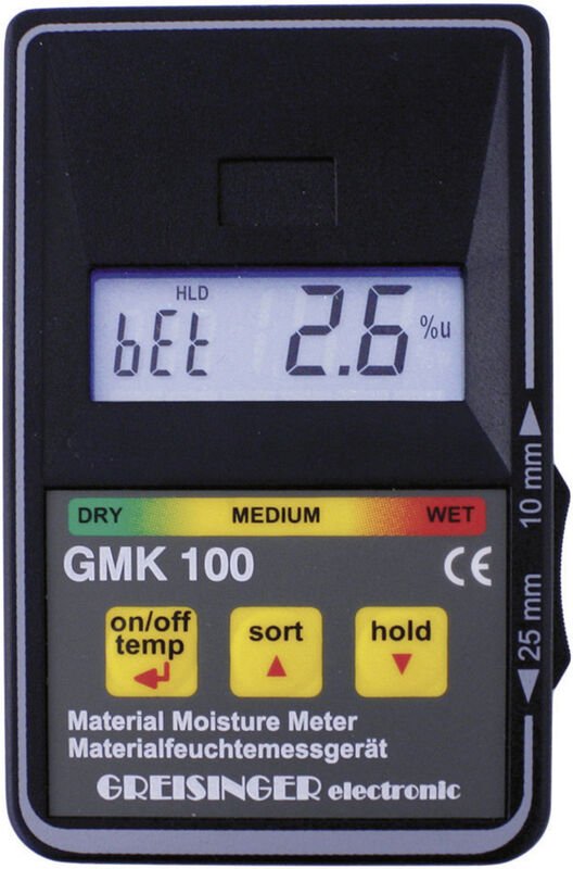 Gmk 100 Materialfeuchtemessgerät Messbereich Baufeuchtigkeit (Bereich) 0 bis 8 % vol Mes - Greisinger
