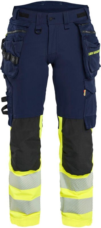 Dehnbarer Arbeitshose 4D Hochsichtbarkeit Damen 7025 - Marine/Gelb L - FR(44) - SE(C42) - Kurz