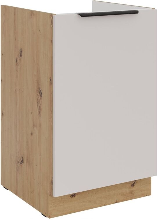 Küchen Preisbombe - Küchen Spülenunterschrank 50 cm Küche solano Kaschmir beige matt + Eiche Artisan matt Küchenzeile Kü...