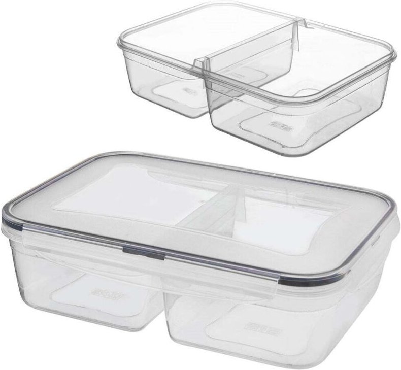 Northix - Lunch box with two compartments seal and locking clips 8