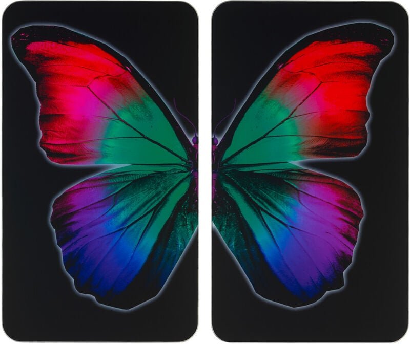 Glasabdeckplatte Universal Butterfly by Night 2er Set , für alle Herdarten Wenko